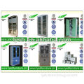 Full hight colorful steel stainless kitchen cabinet with shelves
